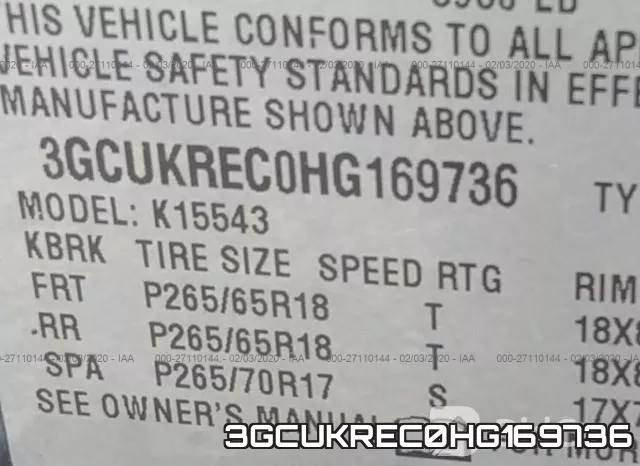 3GCUKREC0HG169736 фото 6