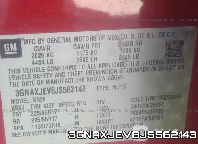 3GNAXJEV8JS562143 фото 6