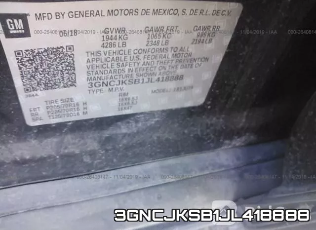 3GNCJKSB1JL418888 фото 6