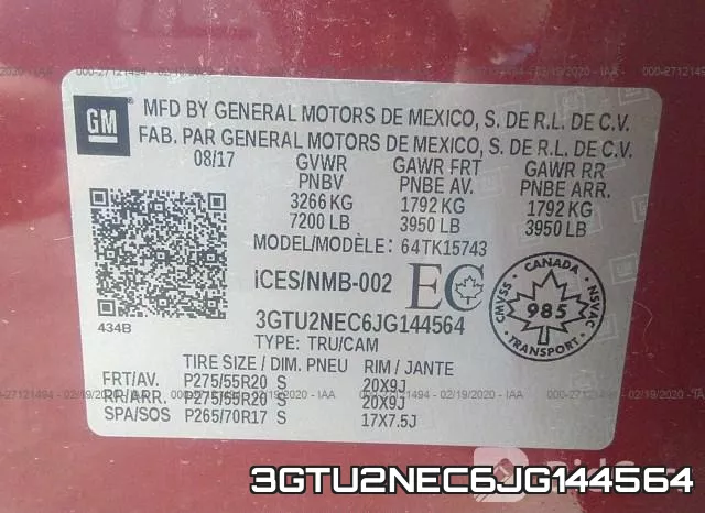 3GTU2NEC6JG144564 фото 6