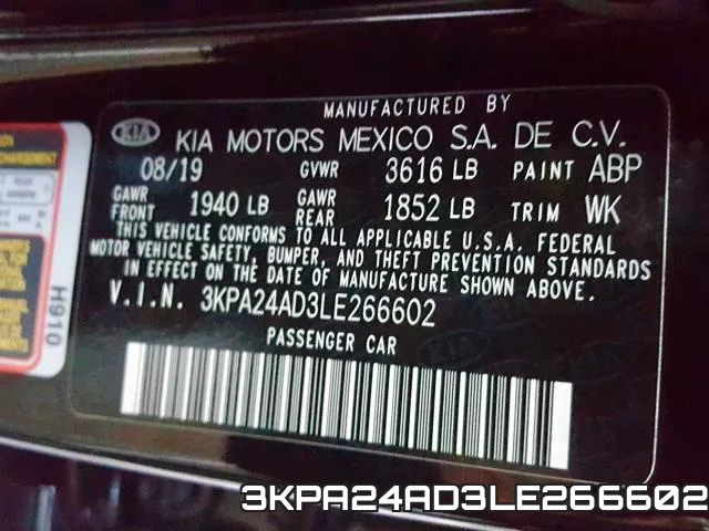 3KPA24AD3LE266602 фото 2