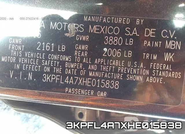 3KPFL4A7XHE015838 фото 7