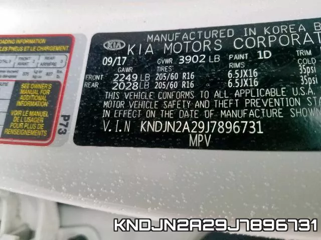 KNDJN2A29J7896731 фото 2