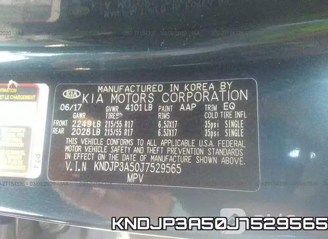 KNDJP3A50J7529565 фото 7