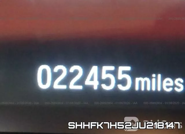 SHHFK7H52JU218147 фото 6