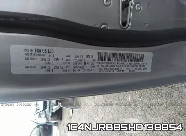 1C4NJRBB5HD138854 фото 6