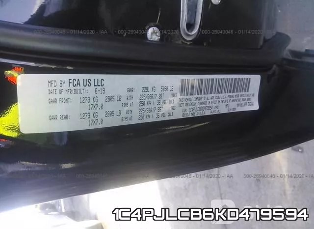 1C4PJLCB6KD479594 фото 5