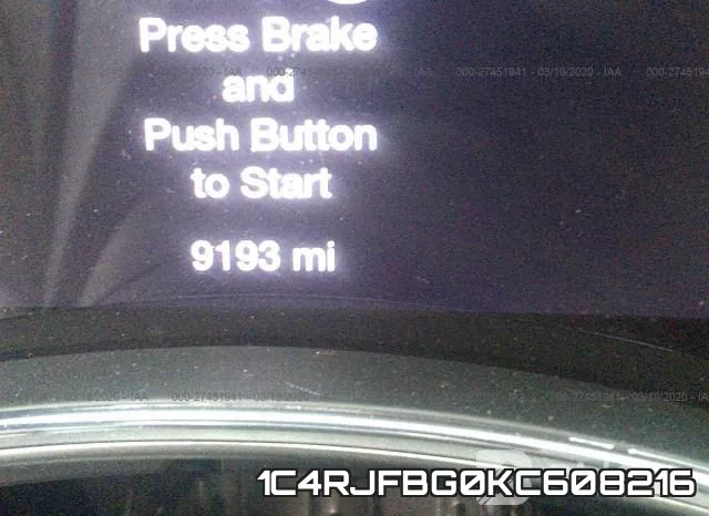 1C4RJFBG0KC608216 фото 4