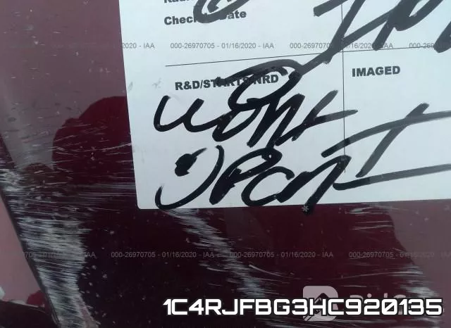 1C4RJFBG3HC920135 фото 2