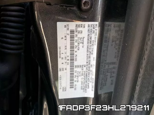 1FADP3F23HL279211 фото 2
