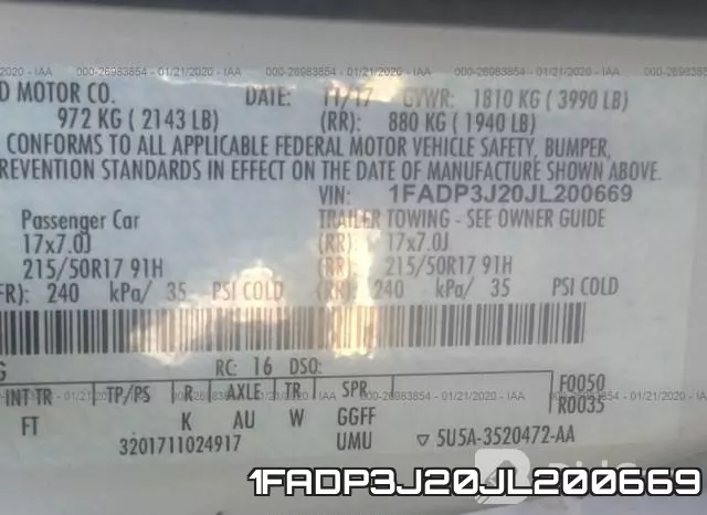 1FADP3J20JL200669 фото 6