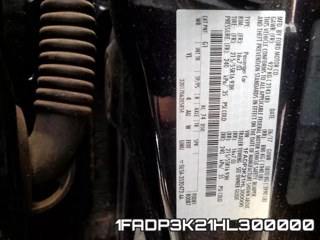 1FADP3K21HL300000 фото 2