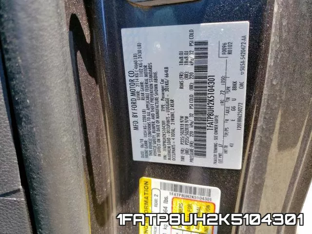 1FATP8UH2K5104301 фото 2