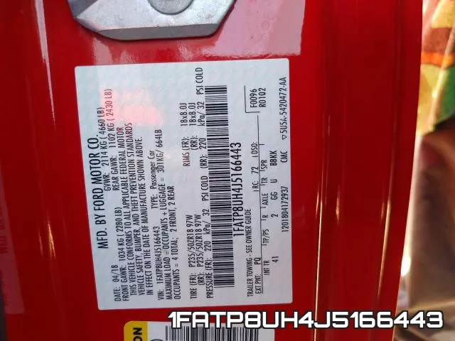 1FATP8UH4J5166443 фото 2