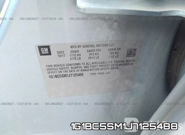 1G1BC5SM1J7125488 фото 7