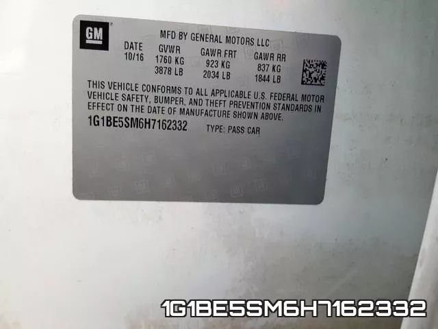 1G1BE5SM6H7162332 фото 2