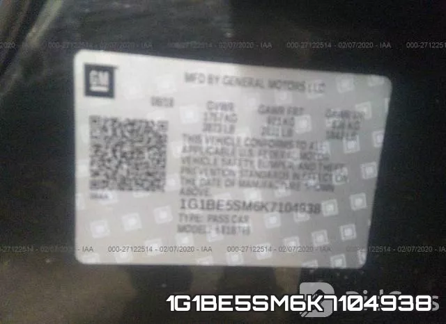 1G1BE5SM6K7104938 фото 8