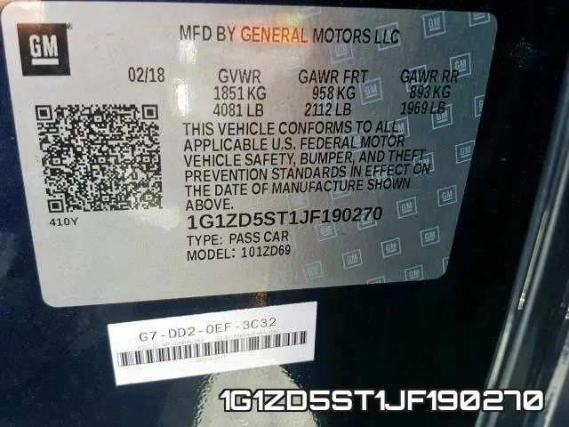 1G1ZD5ST1JF190270 фото 2