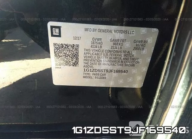 1G1ZD5ST9JF169540 фото 8