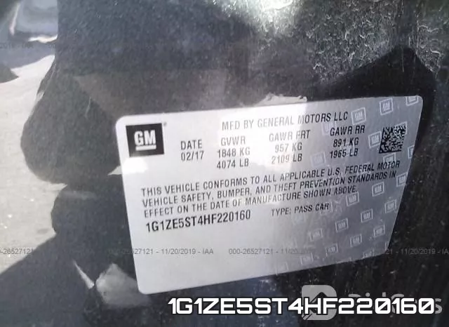 1G1ZE5ST4HF220160 фото 7