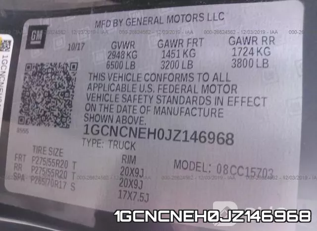 1GCNCNEH0JZ146968 фото 6