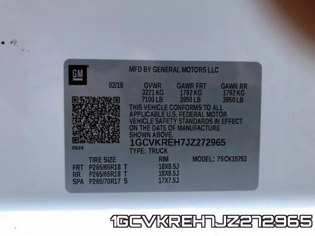 1GCVKREH7JZ272965 фото 2
