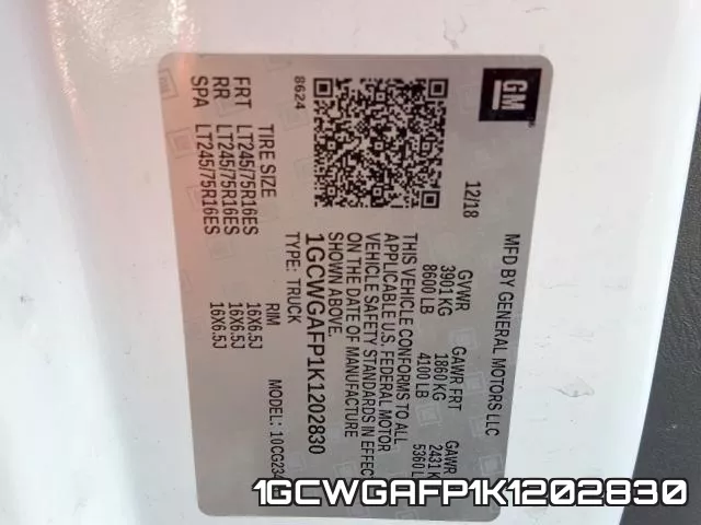 1GCWGAFP1K1202830 фото 2