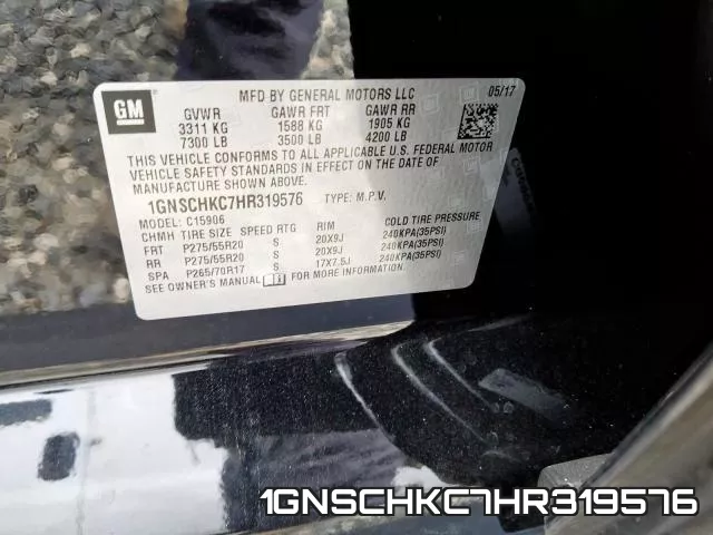 1GNSCHKC7HR319576 фото 2