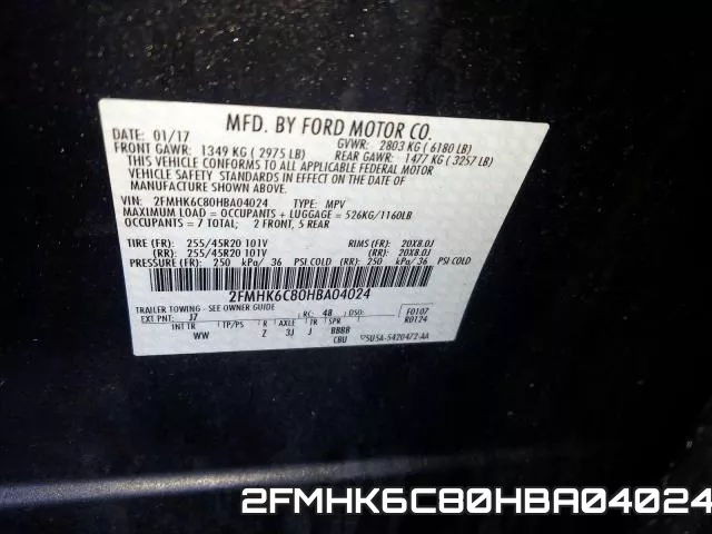 2FMHK6C80HBA04024 фото 2