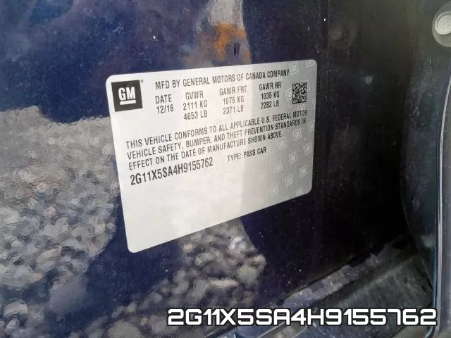 2G11X5SA4H9155762 фото 2