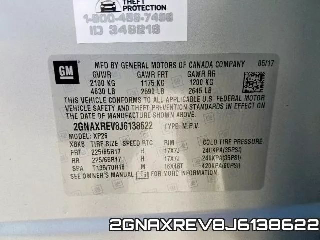 2GNAXREV8J6138622 фото 2