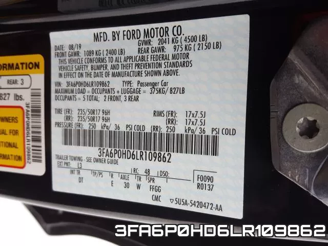 3FA6P0HD6LR109862 фото 2