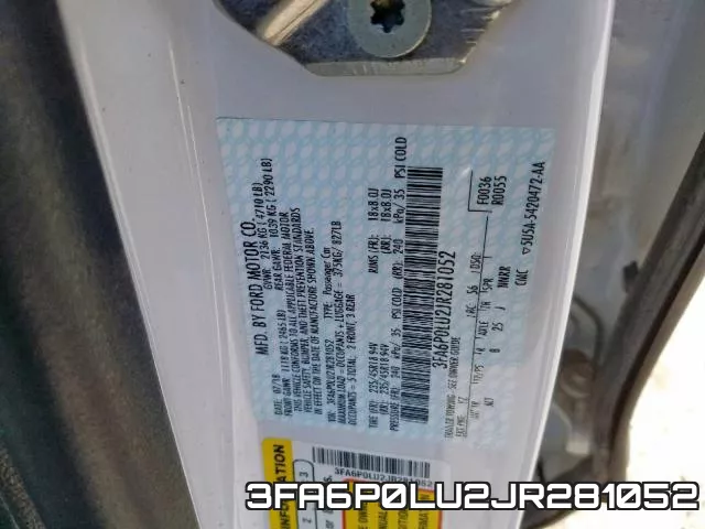 3FA6P0LU2JR281052 фото 2
