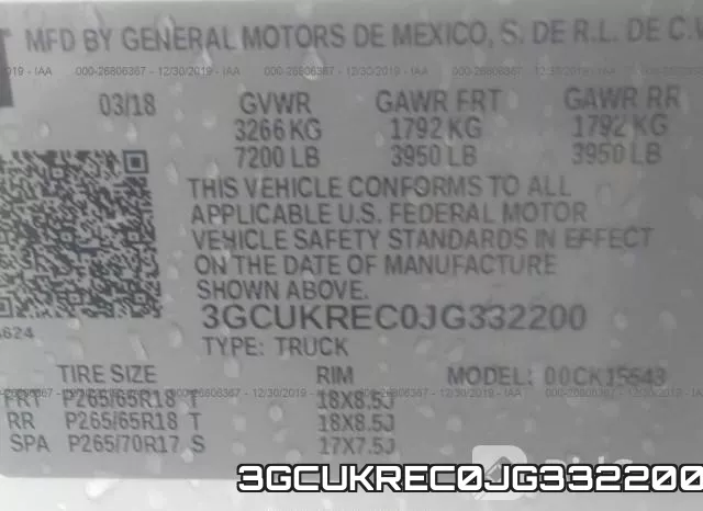 3GCUKREC0JG332200 фото 7