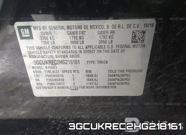 3GCUKREC2HG218161 фото 6