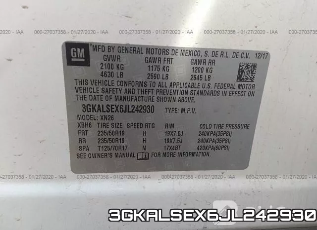 3GKALSEX6JL242930 фото 8
