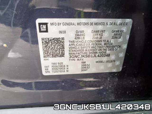 3GNCJKSB1JL420348 фото 2