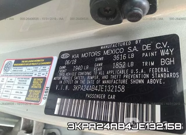 3KPA24AB4JE132158 фото 8