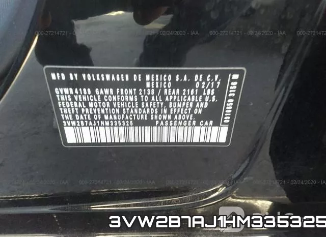 3VW2B7AJ1HM335325 фото 7