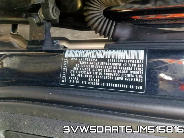 3VW5DAAT6JM515816 фото 2