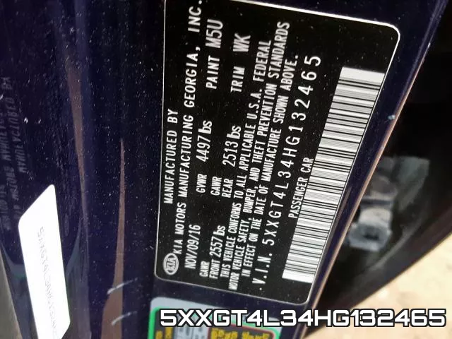 5XXGT4L34HG132465 фото 2