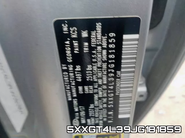 5XXGT4L39JG181859 фото 2