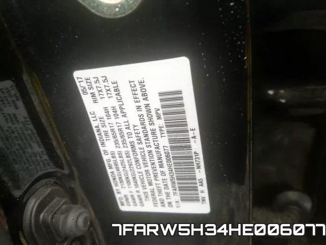 7FARW5H34HE006077 фото 2