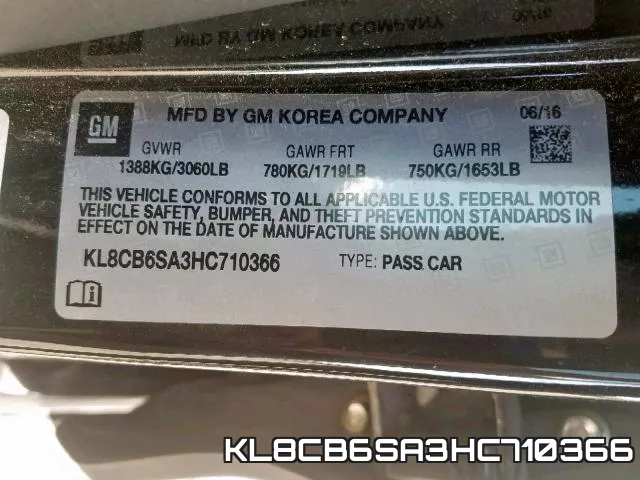 KL8CB6SA3HC710366 фото 2