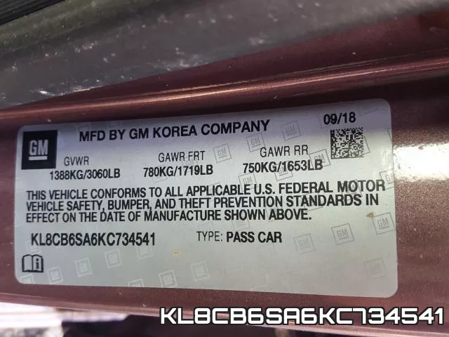 KL8CB6SA6KC734541 фото 2