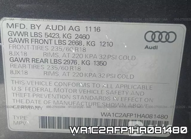 WA1C2AFP1HA081480 фото 7