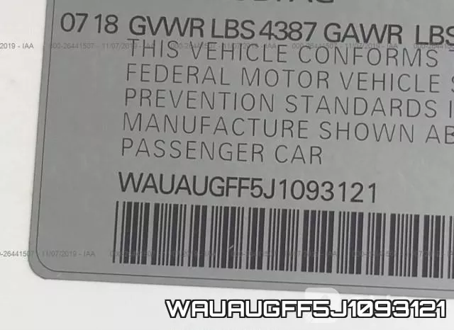 WAUAUGFF5J1093121 фото 7