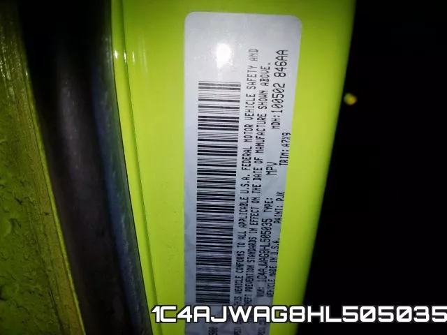 1C4AJWAG8HL505035 фото 2