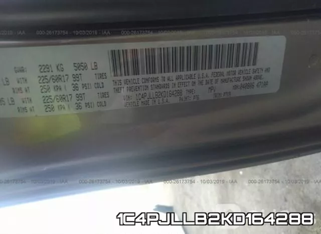 1C4PJLLB2KD164288 фото 9