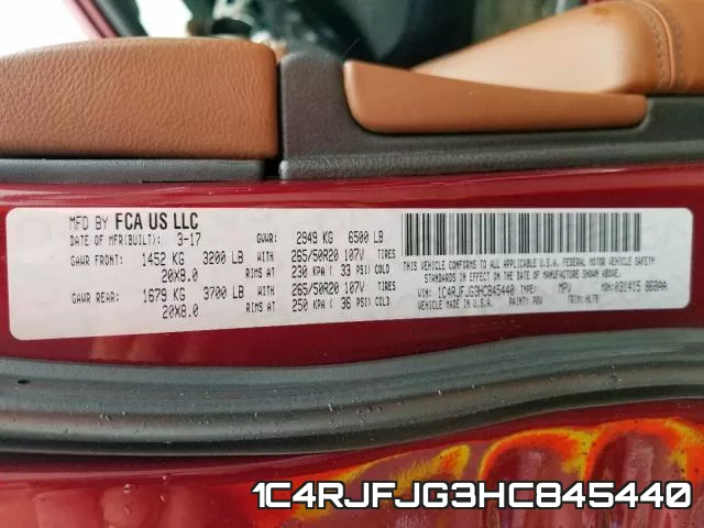 1C4RJFJG3HC845440 фото 2